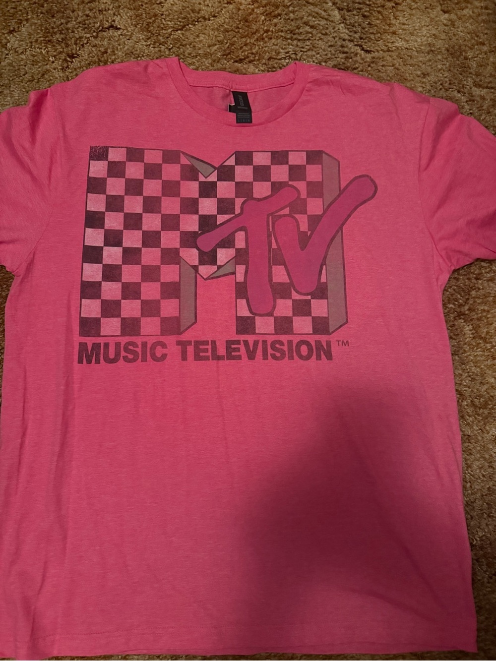 Women's Pink Short Sleeve Tee - MTV Tag Visible
